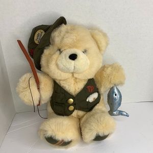 Teddy Precious Fisherman With Pole Plush Stuffed A